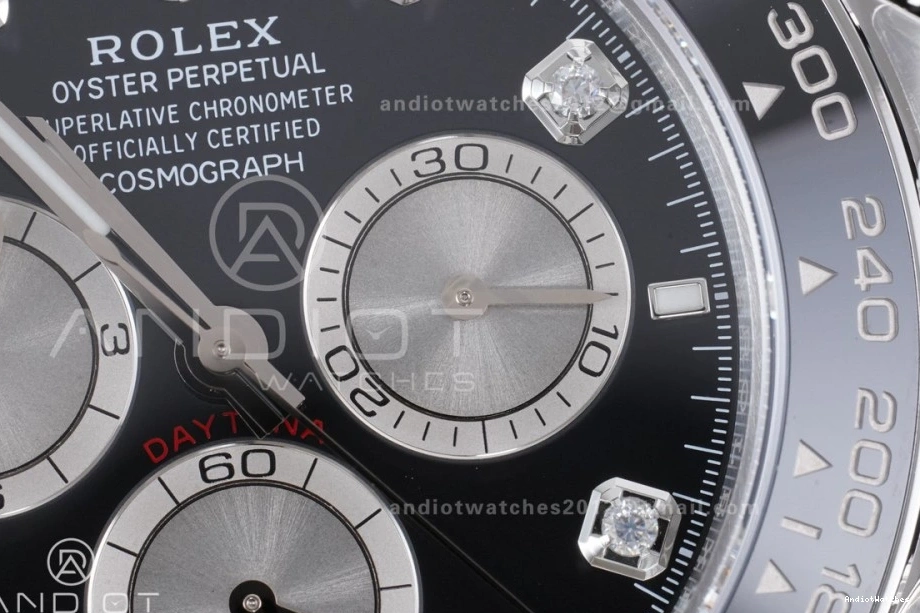 Diamonds SoftTouch Oysterflex Dial Strap Silver 816 Black (Weighted) VS4131 on 1:1 Best V2 126519 VSF Daytona Edition 1103